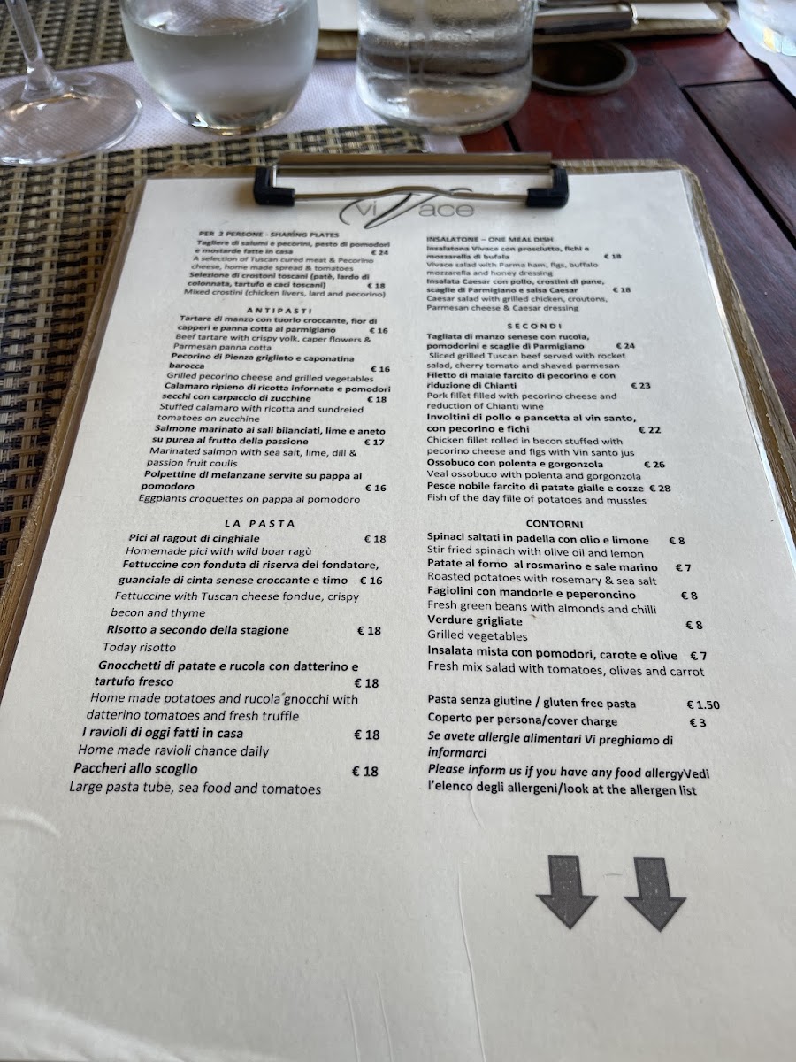 Menu Vivace Ristorante-1